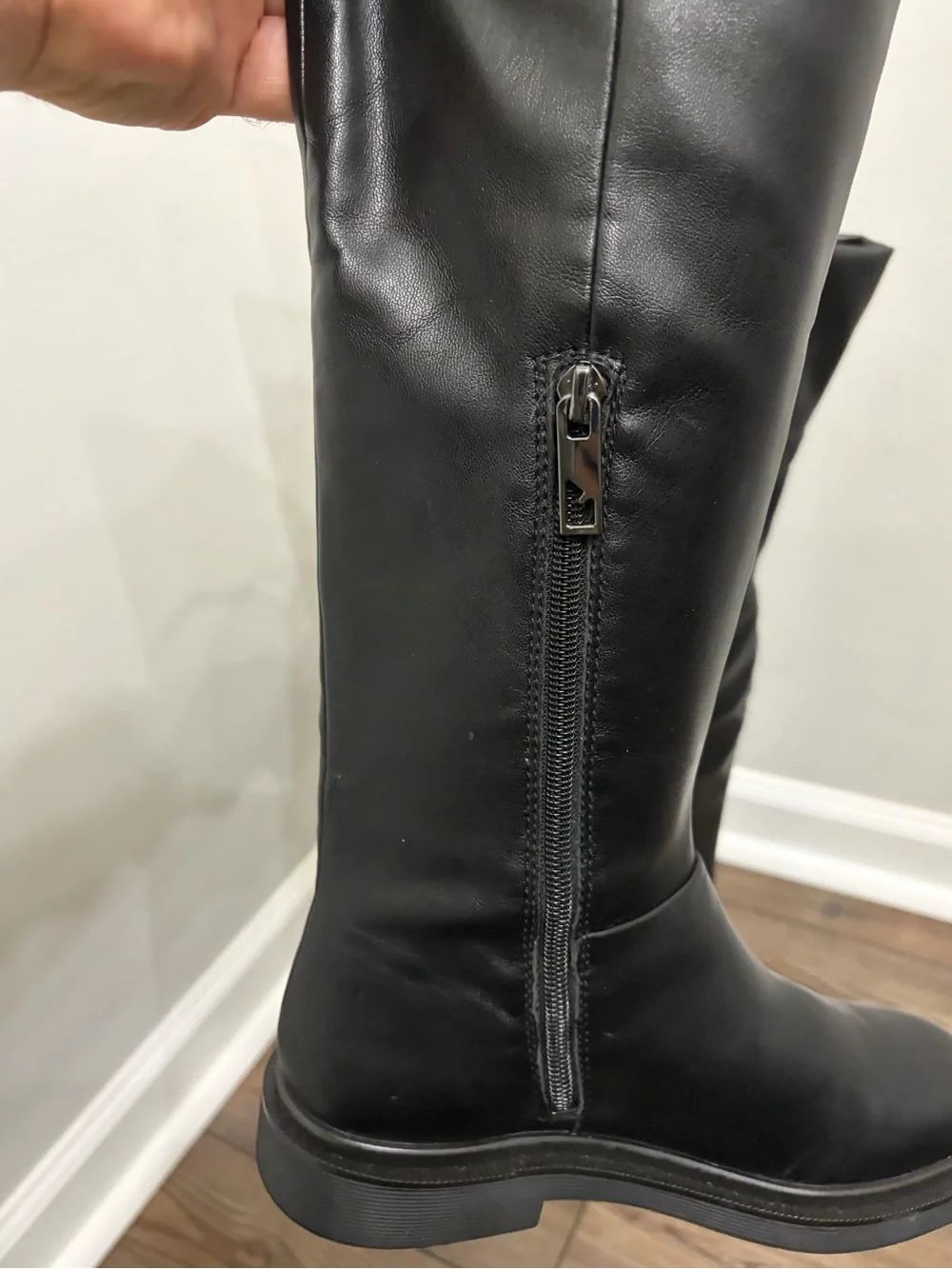 Franco Sarto Black Over-the-Knee Stretch Boots